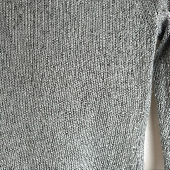 Wooden Ships Antro Grey Mohair Blend CowlNeck Sweater W/Wooden Button Detail M/L - Picture 10 of 15